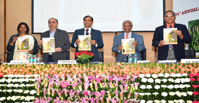 भारतीय कृषि अनुसंधान परिषद (आईसीएआर) के महानिदेशक एवं अन्य अधिकारी मोटे अनाज बाजरा पर आईसीएआर-एआईसीआरपी की वार्षिक बैठक के मौके पर